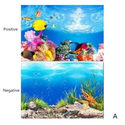 Autocolant de decor pentru fundal pentru acvariu, autocolant peisaj pentru rezervor de pește, fundal afiș pentru pictură peisaj 