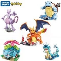 Cutie originală Anime desene animate Pokemon Pikachu Bulbasaur Blocuri de construcție Cărămizi Seturi de păpuși de film Model Ju