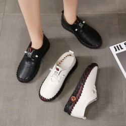 Adidași Pantofi de damă Mocasini cu șireturi din piele plată, primăvară 2024, ocazional, confortabil, pantof pentru mamă, pantof