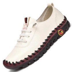 Adidași Pantofi de damă Mocasini cu șireturi din piele plată, primăvară 2024, ocazional, confortabil, pantof pentru mamă, pantof