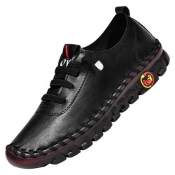Adidași Pantofi de damă Mocasini cu șireturi din piele plată, primăvară 2024, ocazional, confortabil, pantof pentru mamă, pantof