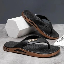 Flip-flops pentru bărbați, kaki simpli, îmbrăcăminte exterioară, anti-alunecare, ocazional, pentru exterior, papuci cu cleme, pa