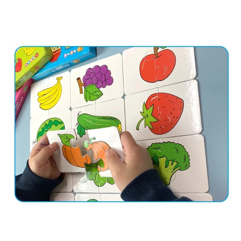 Jucării puzzle pentru copii Animale Camion cu fructe Carte grafică Jocuri de potrivire Jucării Montessori pentru copii 1 2 3 ani