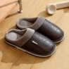 Papuci pentru bărbați Iarnă Mărime mare Interior Piele PU Impermeabil Mărimi mari Pantofi din bumbac pentru casă Blană Plată Bum