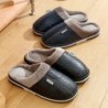 Papuci pentru bărbați Iarnă Mărime mare Interior Piele PU Impermeabil Mărimi mari Pantofi din bumbac pentru casă Blană Plată Bum