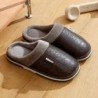 Papuci pentru bărbați Iarnă Mărime mare Interior Piele PU Impermeabil Mărimi mari Pantofi din bumbac pentru casă Blană Plată Bum