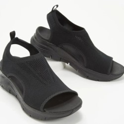 Pantofi de vară pentru femei, 2024, cu plasă, sandale cu platformă de pește, sandale cu pană pentru femei, cu vârf deschis, pant