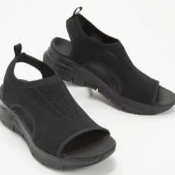 Pantofi de vară pentru femei, 2024, cu plasă, sandale cu platformă de pește, sandale cu pană pentru femei, cu vârf deschis, pant