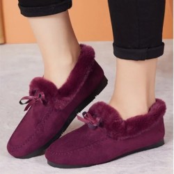 Pantofi casual de iarnă pentru femei Mocasini noi Mocasini moale, plat, anti-alunecare, modă, confort, cald, fundă de pluș, pant