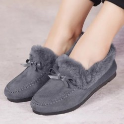 Pantofi casual de iarnă pentru femei Mocasini noi Mocasini moale, plat, anti-alunecare, modă, confort, cald, fundă de pluș, pant