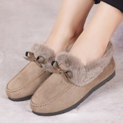 Pantofi casual de iarnă pentru femei Mocasini noi Mocasini moale, plat, anti-alunecare, modă, confort, cald, fundă de pluș, pant