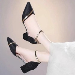 Moda primăvară și vară pantofi negri cu toc înalt pentru femei de înaltă calitate nuntă argintie pantofi cu toc înalt pentru fem