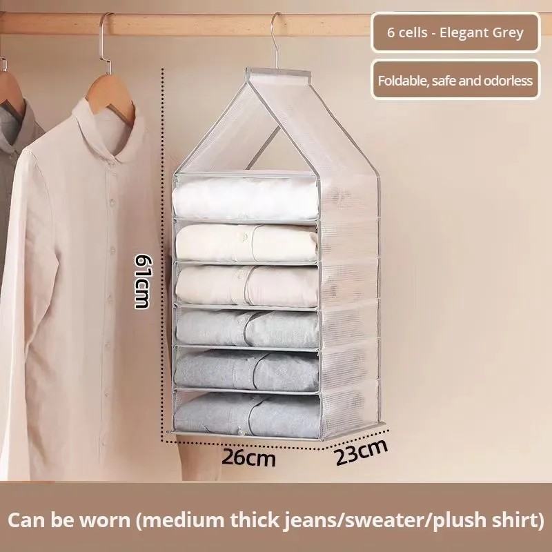 1 bucată dulap agățat geantă de depozitare dulap organizator pentru pantaloni șosete tricou Organizator lenjerie intimă Organiza