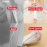 Agățat de praf pentru agățat haine, rochie de mireasă, costum, geantă de depozitare, transparentă, complet închisă, cu fermoar.