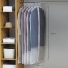 Agățat de praf pentru agățat haine, rochie de mireasă, costum, geantă de depozitare, transparentă, complet închisă, cu fermoar.