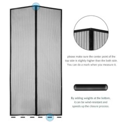 Plasa de țânțari de vară cu închidere automată plasă de țânțari magnetică plasă de ușă invizibilă perdă despărțitoare anti-insec