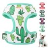 Mesh Nylon Dog Ham Vest Vestă Moale Căptușită Câini Pisici Veste Harnașuri Cactus Print Pentru Câini Mici Medii Pisici Bulldog F
