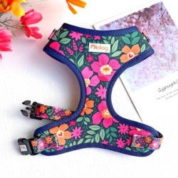 Mesh Nylon Dog Ham Vest Vestă Moale Căptușită Câini Pisici Veste Harnașuri Cactus Print Pentru Câini Mici Medii Pisici Bulldog F