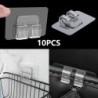 10 buc. cârlig pentru raft agățat cu plasture multifuncțională, accesorii pentru suport de sârmă de fixare pentru bucătărie, tra