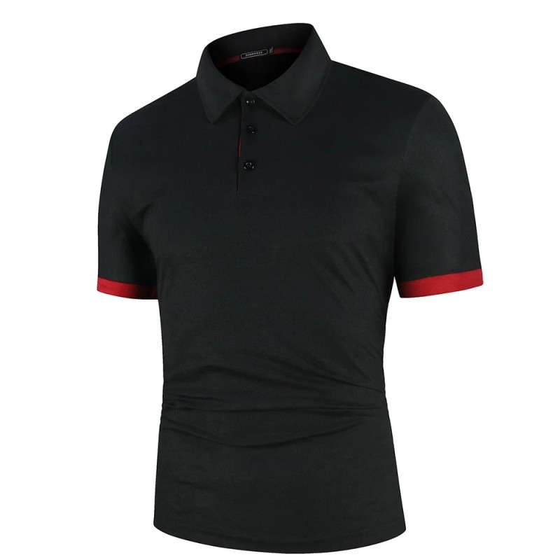 Polo bărbați Cămașă polo cu mânecă scurtă Polo de culoare contrastantă Îmbrăcăminte nouă Vară Streetwear Casual Fashion Topuri b