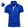AIOPESON Tricouri polo din bumbac 35% broderie pentru bărbați, ocazional, culoare solidă, slim fit, polo pentru bărbați, brand d