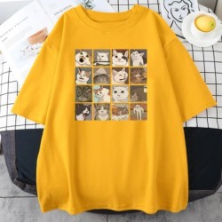 Meme Pisici Puzzle Creativitate Imprimat Tricouri Bărbați Plajă Respirabil Îmbrăcăminte amuzantă Oversize Casual Topuri din bumb