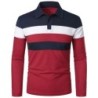 Tricou cu mânecă lungă pentru bărbați noi Tricou polo cu îmbinare Tricou de afaceri, îmbrăcăminte de stradă, respirabil, Topuri 