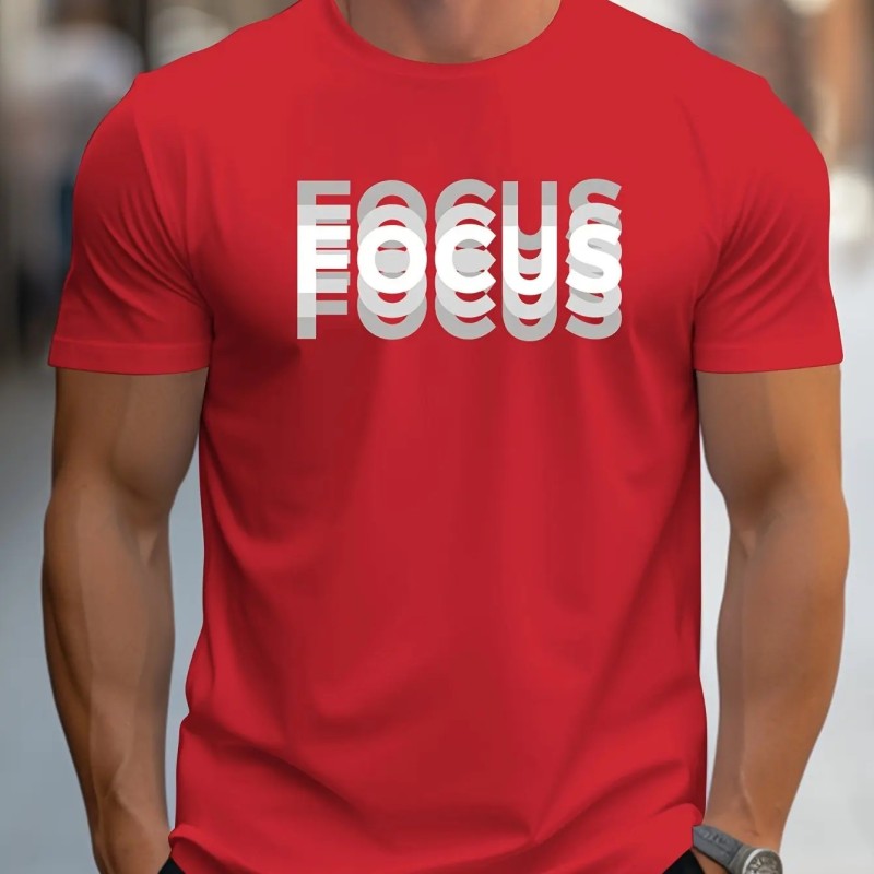 Tricou cu mânecă scurtă, 100% bumbac, pentru bărbați.