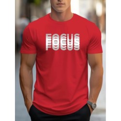 Tricou cu mânecă scurtă, 100% bumbac, pentru bărbați.