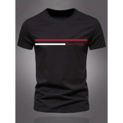 Tricou bărbătesc de vară cu mânecă scurtă, 100% bumbac, amplu