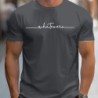 Tricou cu mânecă scurtă pentru bărbați, ocazional de vară, 100% bumbac, cu imprimeu cu litere, cu mânecă scurtă
