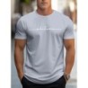 Tricou cu mânecă scurtă pentru bărbați, ocazional de vară, 100% bumbac, cu imprimeu cu litere, cu mânecă scurtă