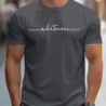 Tricou cu mânecă scurtă pentru bărbați, ocazional de vară, 100% bumbac, cu imprimeu cu litere, cu mânecă scurtă