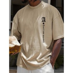 Topuri tricou cu imprimeu din bumbac 100, de vară, pentru bărbați
