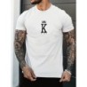 Topuri tricou cu imprimeu din bumbac 100, de vară, pentru bărbați