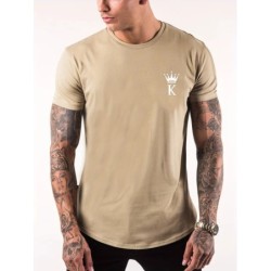 Topuri tricou cu imprimeu din bumbac 100, de vară, pentru bărbați