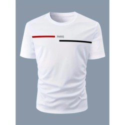 Topuri tricou cu imprimeu din bumbac 100, de vară, pentru bărbați