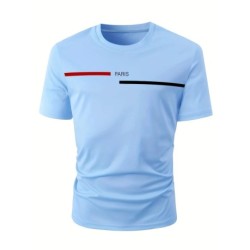 Topuri tricou cu imprimeu din bumbac 100, de vară, pentru bărbați
