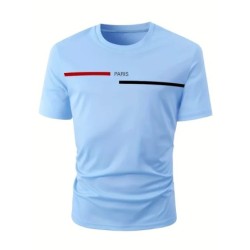 Topuri tricou cu imprimeu din bumbac 100, de vară, pentru bărbați