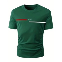 Topuri tricou cu imprimeu din bumbac 100, de vară, pentru bărbați