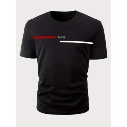 Topuri tricou cu imprimeu din bumbac 100, de vară, pentru bărbați