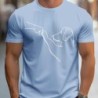 Tricou pentru bărbați, 100% bumbac, sport casual, cu croiala lejeră Funny Dog First cu imprimeu, cu gât rotund, cu mânecă scurtă