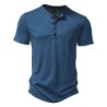 Tricou cu mânecă scurtă pentru bărbați, cu guler Henley, de vară, ocazional, pentru bărbați, polo, de înaltă calitate, pentru bă