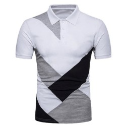 Polo KB Cămașă Polo pentru bărbați Tricou polo cu mânecă scurtă Polo de culoare contrastantă Îmbrăcăminte nouă de vară Îmbrăcămi
