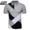 Polo KB Cămașă Polo pentru bărbați Tricou polo cu mânecă scurtă Polo de culoare contrastantă Îmbrăcăminte nouă de vară Îmbrăcămi