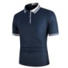 Polo KB Cămașă Polo pentru bărbați Tricou polo cu mânecă scurtă Polo de culoare contrastantă Îmbrăcăminte nouă de vară Îmbrăcămi