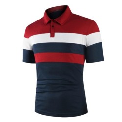 Polo KB Cămașă Polo pentru bărbați Tricou polo cu mânecă scurtă Polo de culoare contrastantă Îmbrăcăminte nouă de vară Îmbrăcămi
