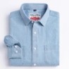 2023 Cămașă din denim cu design de buzunar, clasică, 100% bumbac, cu mâneci lungi, broderie de modă, haine confortabile