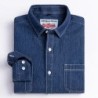 2023 Cămașă din denim cu design de buzunar, clasică, 100% bumbac, cu mâneci lungi, broderie de modă, haine confortabile