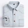 2023 Cămașă din denim cu design de buzunar, clasică, 100% bumbac, cu mâneci lungi, broderie de modă, haine confortabile